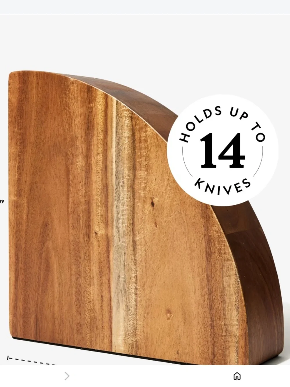 MARCELLIN MAGNETIC ACACIA WOOD KNIFE BLOCK